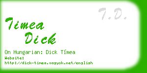 timea dick business card